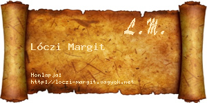 Lóczi Margit névjegykártya